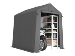 Barraca Garagem S/MARCA, impermeável, com porta, resistente aos raios UV, 2,3x1,9m, cinza