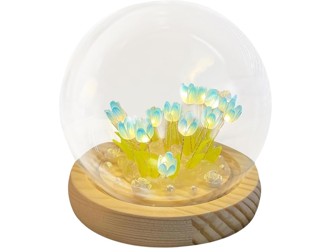 Luminária Noturna De Flor Faça Você Mesmo, Luminária De Mesa Led Para Flores