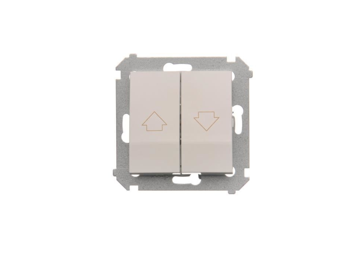 Botão para Controlar Uma Persiana em Vários Locais 10A Branco Kontakt Simon Dzp1W.01-11