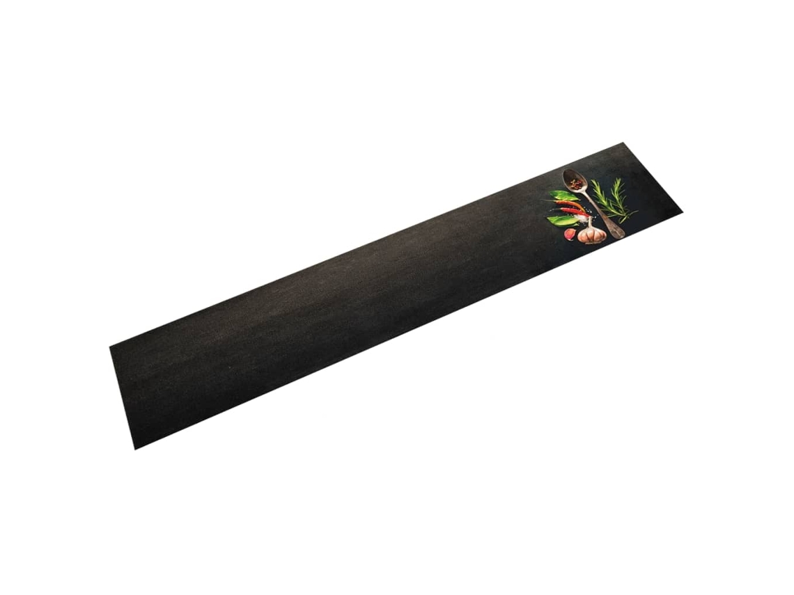 Vidaxl Tapete De Cozinha Lavável 60x300 Cm Veludo Padrão Especiarias