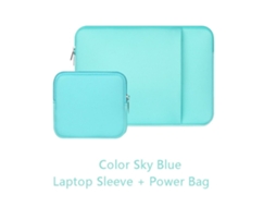 Lurelia Capa Para Portátil De 12,5 Polegadas Macia Com Zíper Acolchoado Bolso Frontal E Bolsa Acessórios Azul Celeste