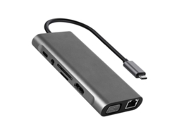 Lurelia Hub Usb-c 11 Em 1 Com 4k, Hdmi, Vga, Sd/tf, 100w, Áudio 3,5 Mm Para Ipad E Macbook
