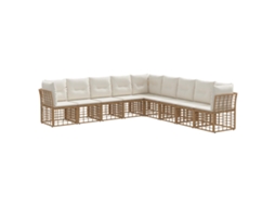 Maison Exclusive - Conjunto De Sofás Para Exterior Natural Poliéster
