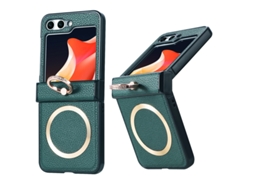 Capa Para Samsung Galaxy Z Flip 6 Magnético Anel Suporte 360 Verde Czhhmart
