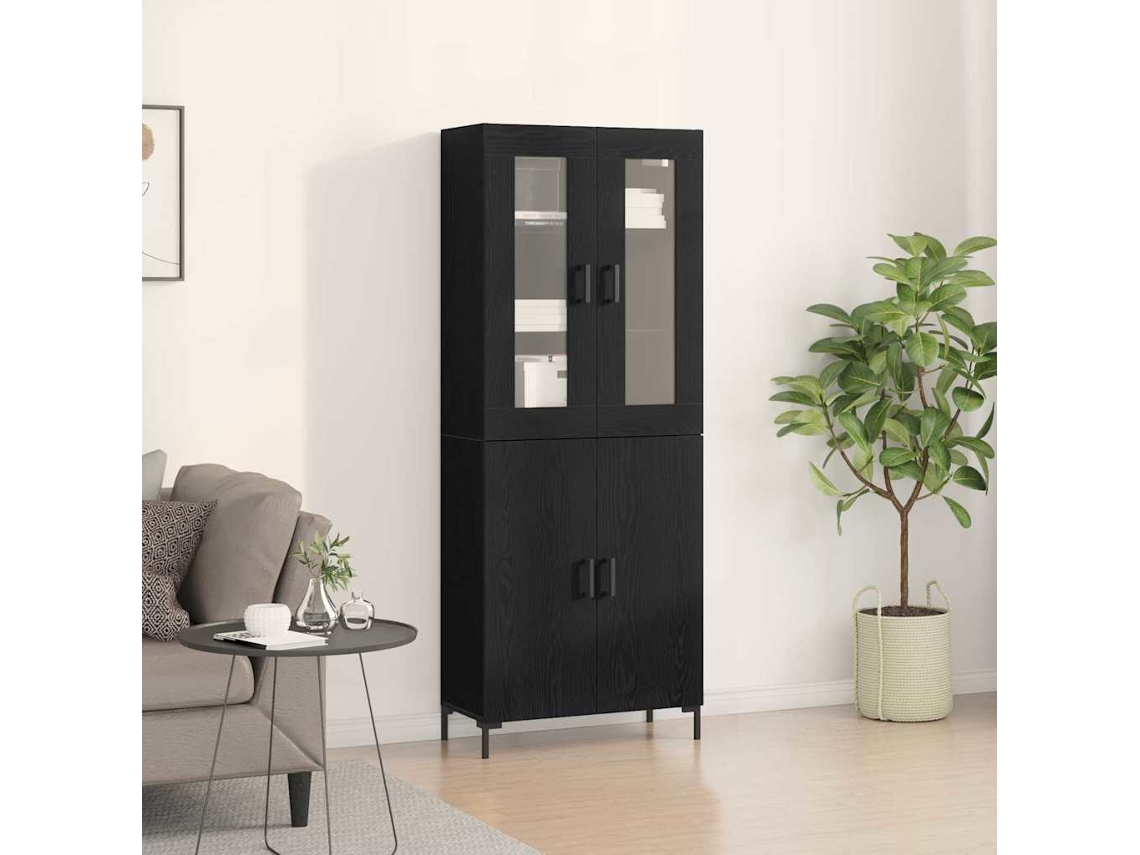 Vidaxl Buffê 2 Unid. Carvalho Preto 69,5 X 34 X 180 Cm
