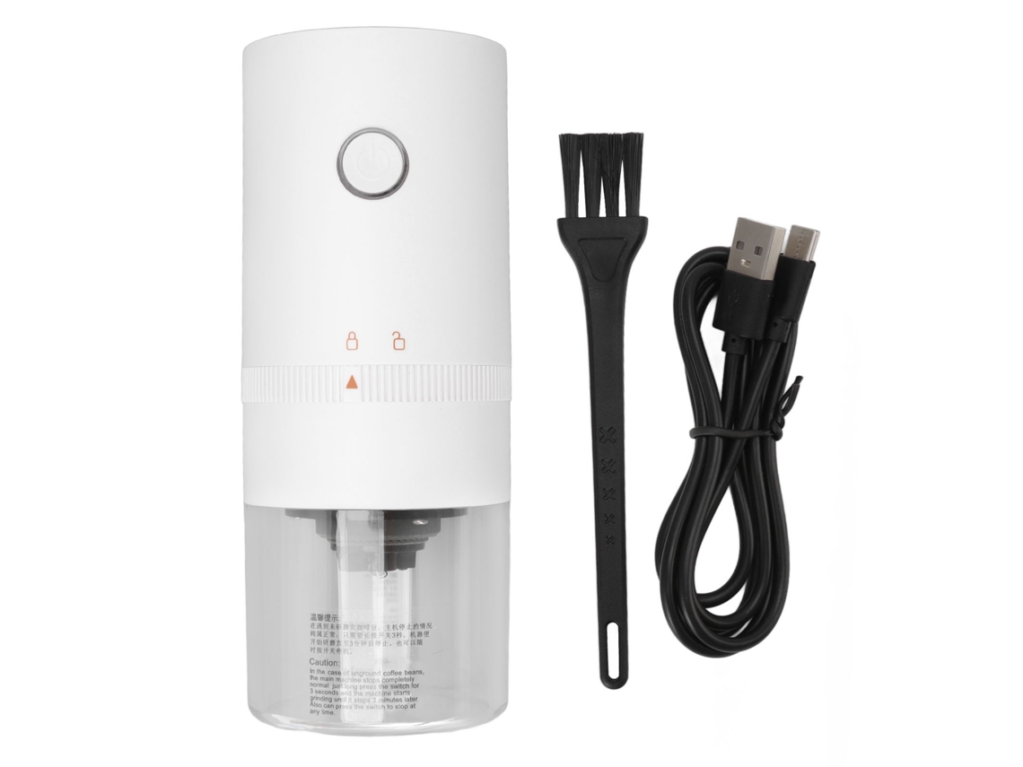 Moedor De Pimenta Elétrico Grossura Ajustável Usb Recarregável Moedor Automático De Especiarias Para Ervas Salgadas Brancas Brilvibera
