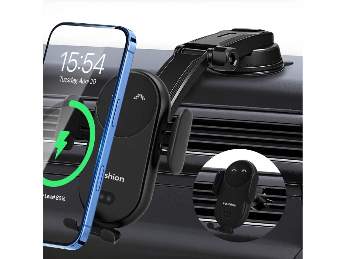 Suporte de carregamento sem fio vertical de 15 W universal com tripé anti vibração STELASPLEN