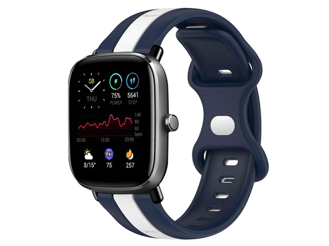 Pulseira De Silicone Bicolor Com Fecho Borboleta De 20 Mm Para Amazfit Gts 2 Mini