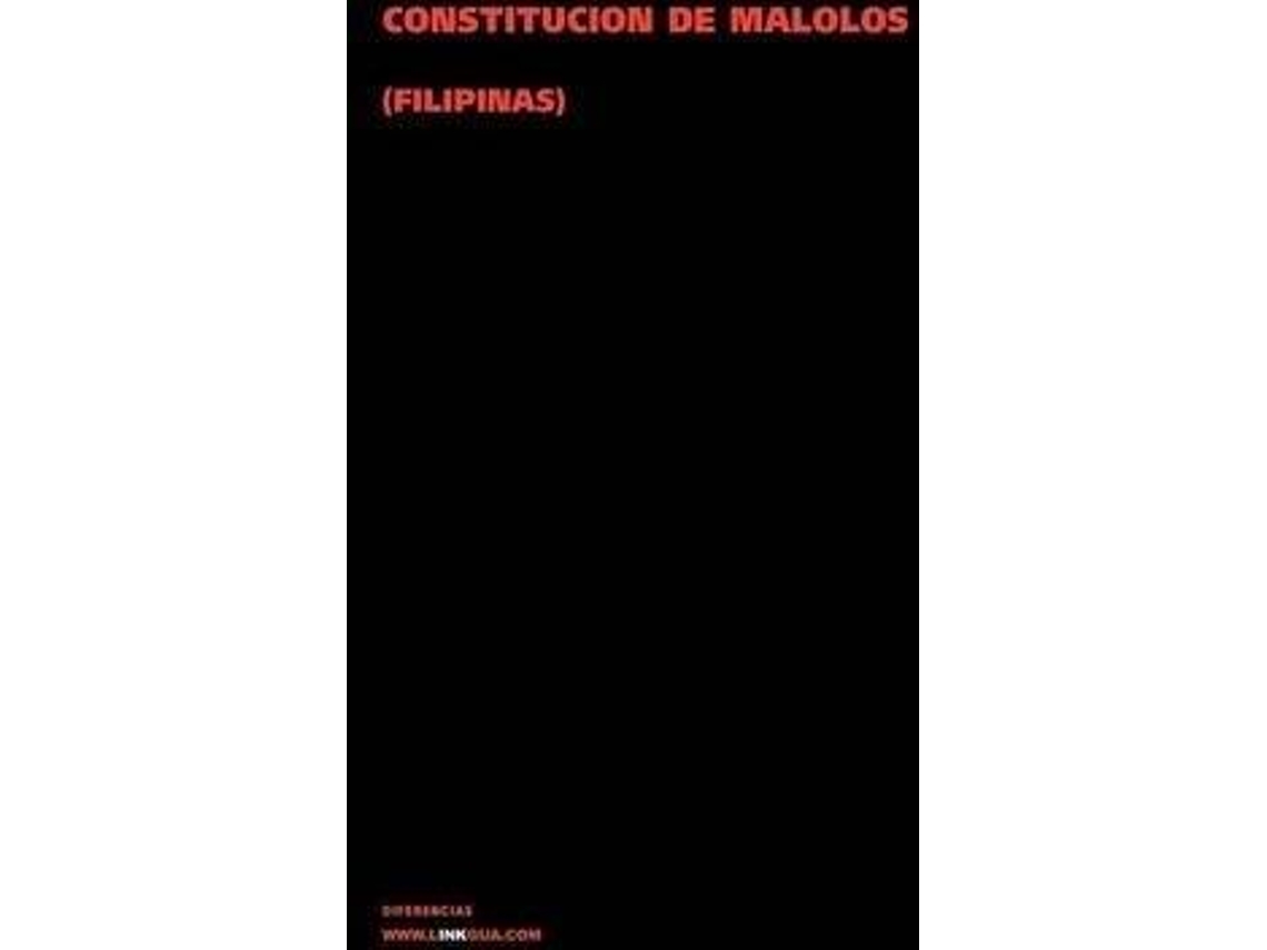 Livro Constitucion De Malolos de Author Autores Varios (Espanhol)