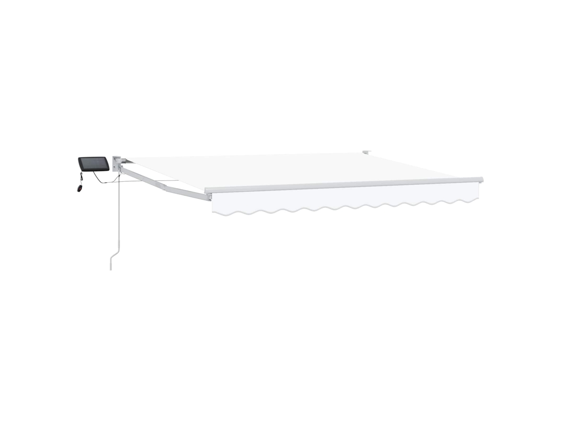 Conjunto 1 Sombra De Sol Externa Vidaxl Branco Poliéster (3,5 X 2,5 M)