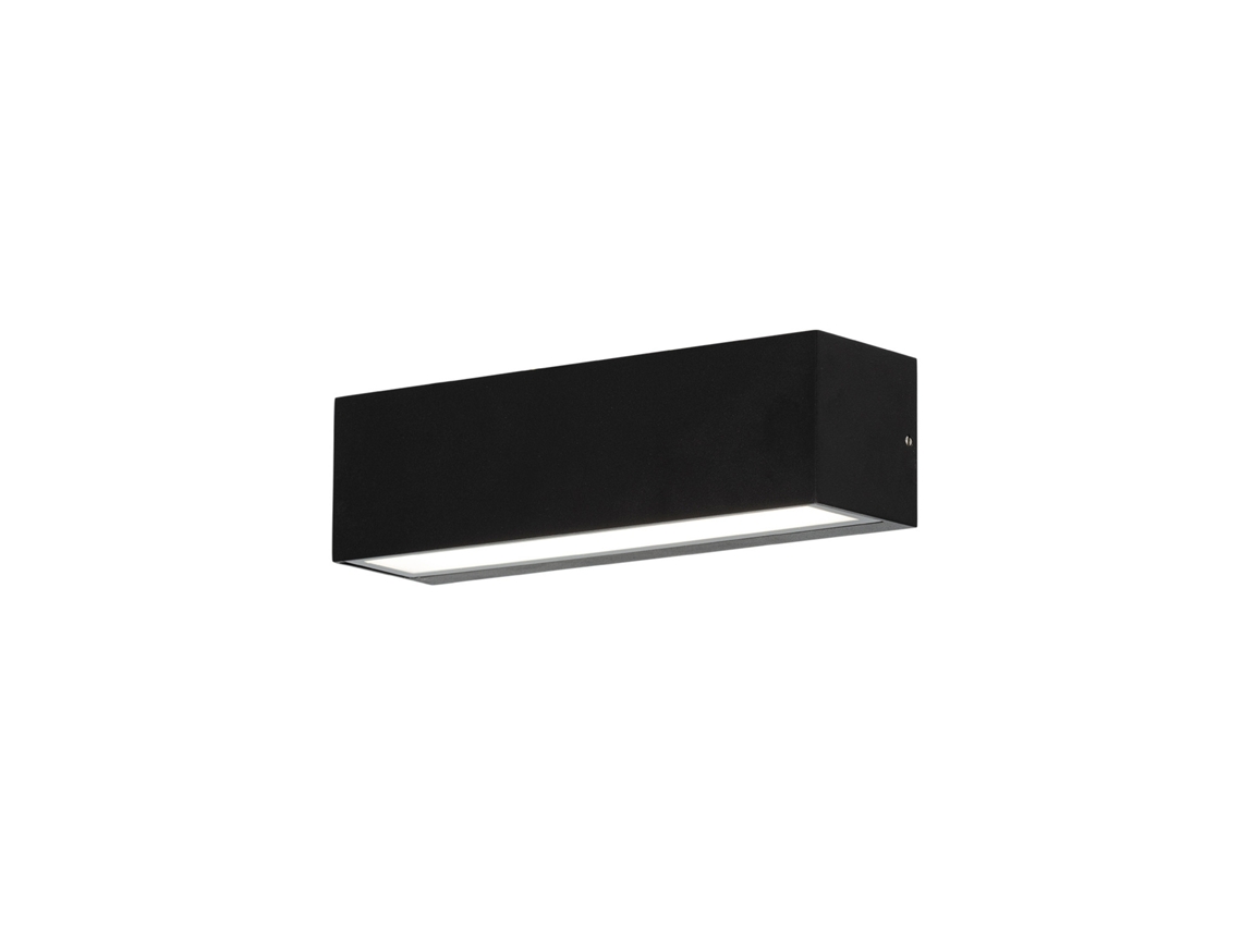 Aplique De Parede Exterior Led 10w Em Alumínio, Iluminação Dupla Face, Retangular, Preto, Lena 4000k Branco Neutro
