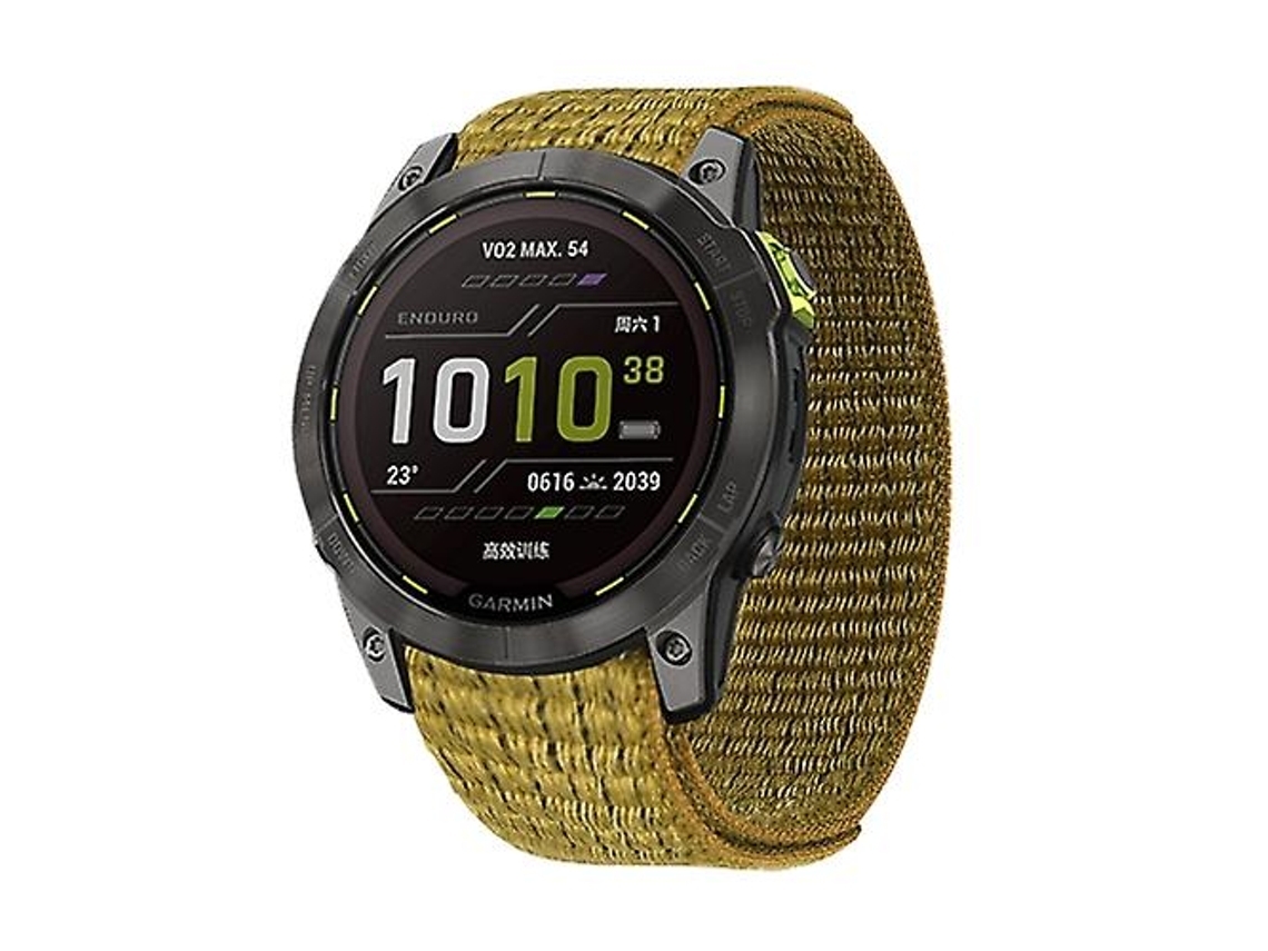 Lurelia Pulseira De Relógio Em Nylon Amarelo E Verde, Compatível Com Garmin Fenix 7x