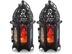 Lâmpadas De Metal Com Cristal Tintado Pequenas Para Centros De Mesa De Casamento Lanternas Pendentes Para Velas