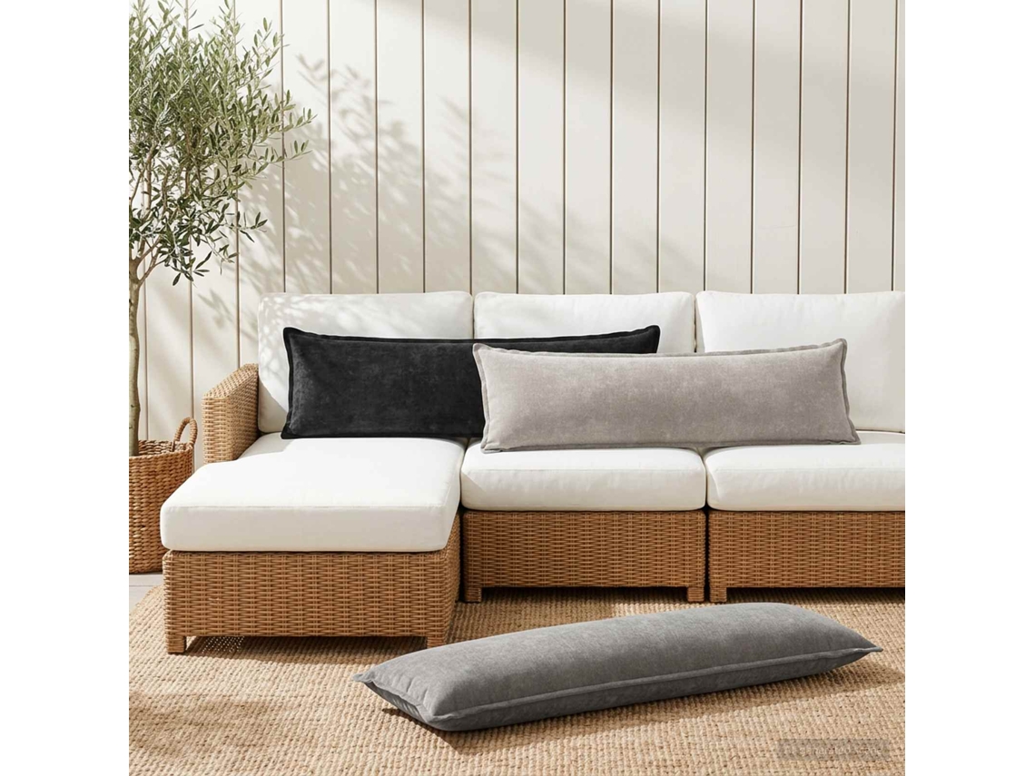 Vidaxl Capa Almofada Houten Cinzento-escuro 40 X 145 Cm