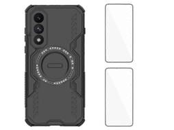 Capa Magnética Tkdaddy Para Oneplus Nord 5 5g / Oneplus Ace 5 Ultra 5g Wanlonfeng Dj Series Pc Tpu Com 2 Películas De Vidro Temperado Pretas