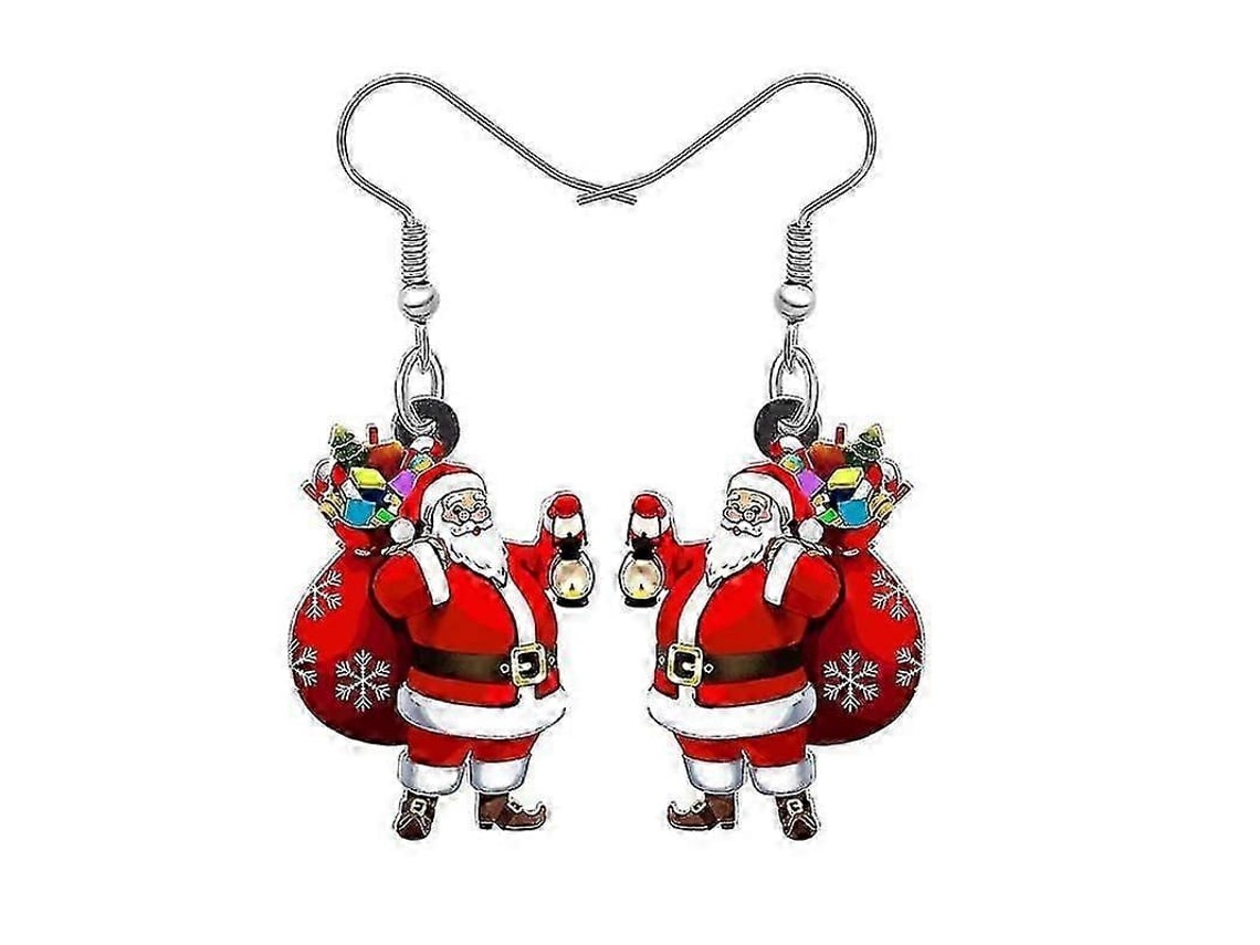 Brincos Pendentes De Bolsa De Presente De Natal Em Acrílico
