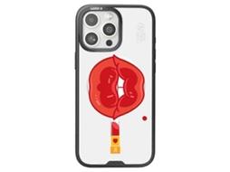 Capa Magnética Tkdaddy Caseevo Para Iphone 15 Pro Compatível Com Magsafe Tpu Acrílico Capa De Telefone Com Padrão De Lábios Painel Traseiro Dinastia Q