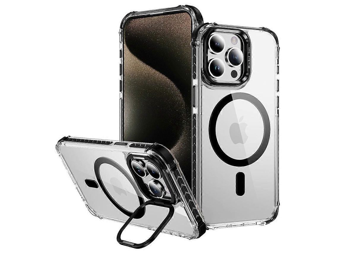 Capa Transparente Com Suporte Para Lente Para Iphone 12/12 Pro Compatível Com Magsafe