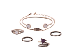 Conjunto De Joias De Penacho Acesso Rápido Aparência Elegante