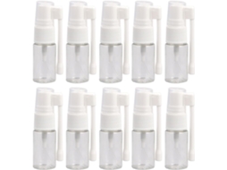 Conjunto de 10 frascos spray PET com rotação de 360°, 10 ml, leves e multifuncionais.