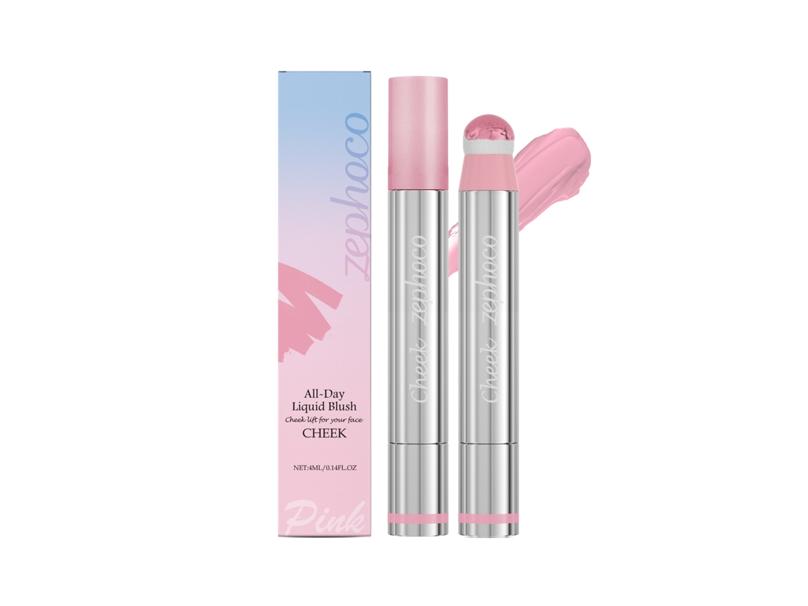 Blush Gloss Labial Rosa Destaque Líquido