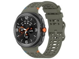 Bracelete Para Samsung Galaxy Watch 8 / 8 Classic - Silicone Com Fivela De Escada - Verde-exército