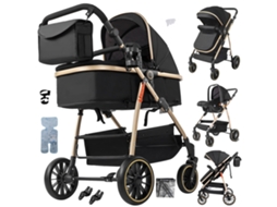 Canguru Compacto Para Bebês, Design Dobrável, Inclui Berço, V8-blackgold