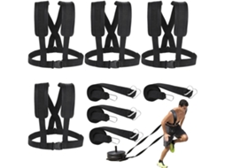 Conjunto De 4 Peças Cintos Resistência Para Treinamento Fitness, Equipamento Trenó Ajustável Com Alças Ombro