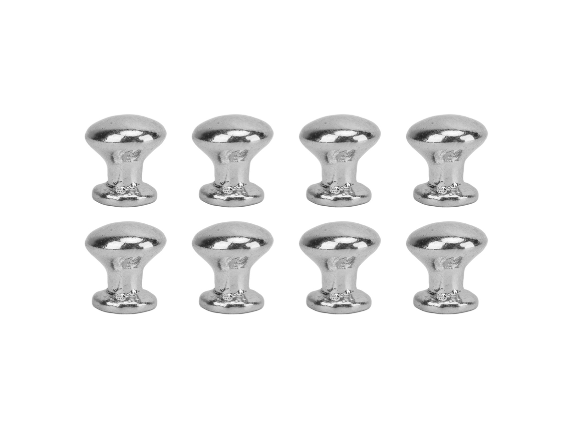 Primerox 8pcs Alças Miniatura de Metal Redonda para Casinha de Boneca Escala 1:12 Prata