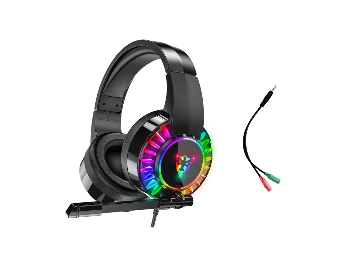 Fone Gamer LAXISCREED Cancelamento Ruído Led Rgb