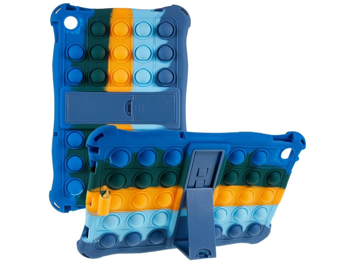 Capa de silicone anti-impacto Pop It para Lenovo Tab M10 (3ª geração), azul