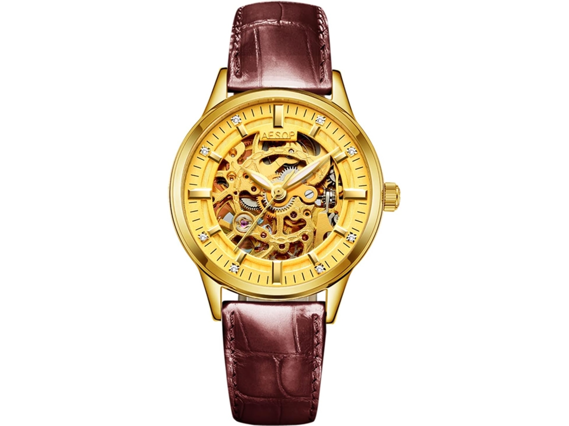Globo Branco Dial Automático Auto Enrolamento Mecânico Relógio Luxo Cristal Safira Business Dress Watch Webake