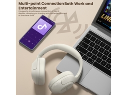 Fones de Ouvido Bluetooth Over ear Haylou S35: Cancelamento Ativo de Ruído, Baixa Latência, Bt5.2, Microfone. EOOCOO