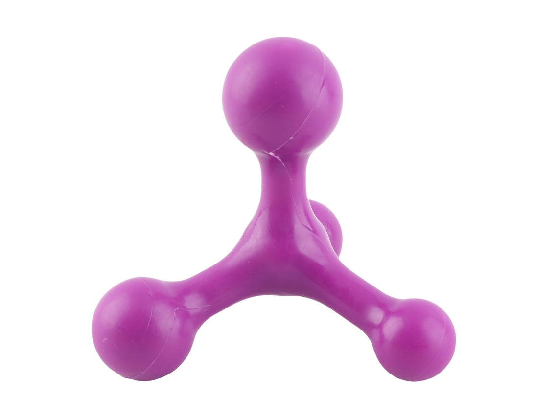 Masajeador De Músculos De Espalda Con 4 Bolas, Herramienta De Masaje Profundo Para Cuello Y Piernas, Morado