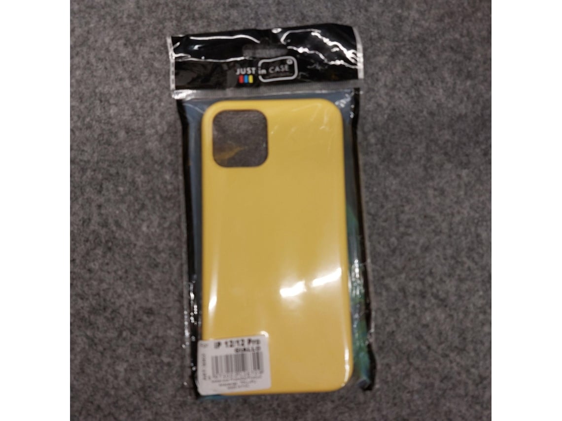 Capa JUST IN CASE Monocolor iPhone 12/12/Pro (Outlet Caixa Aberta - Amarelo)
