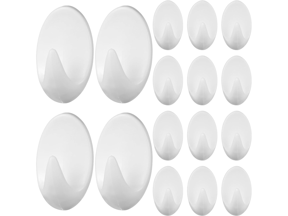 Ganchos Adesivos De Plástico Gadpiparty Para Parede, Forte Aderência E Design, 16 Peças Para Cozinha E Quarto