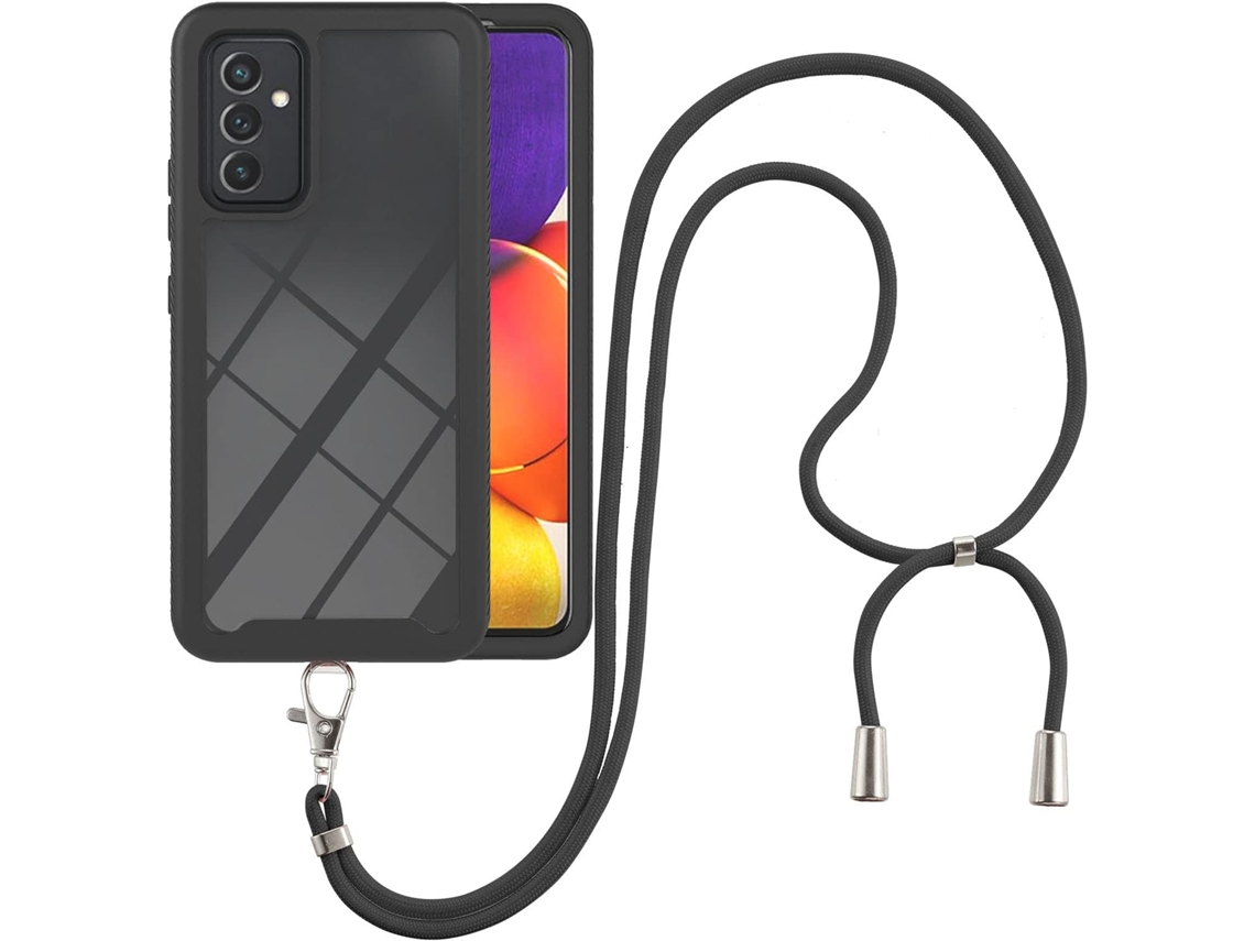 Capa com Cordão Colar Protetora Pescoço para Samsung Galaxy A82 5G HONGWE. Transparente