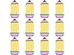 Conjunto de 12 Clips de Papel Acrílicos para Lápis, Tamanho Jumbo 10 (16 cm), Ideais para Presentear Professores, Clips Macios