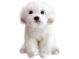 Cachorro Maltês De Pelúcia Realista 24 Cm, Macio E Macio, Da Ratoeira