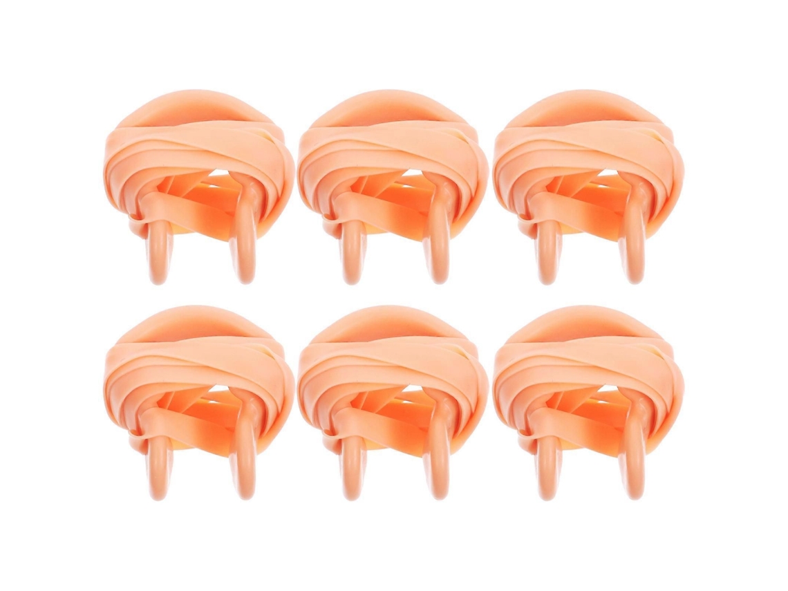 Clipe Nasal De Silicone Para Natação Com Alça Para Adultos, Confortável E Resistente A Rasgos, Bege, Pacote Com 6 Unidades.