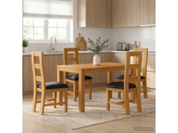 Vidaxl Conjunto De Sala De Jantar 5 Unid. Preto