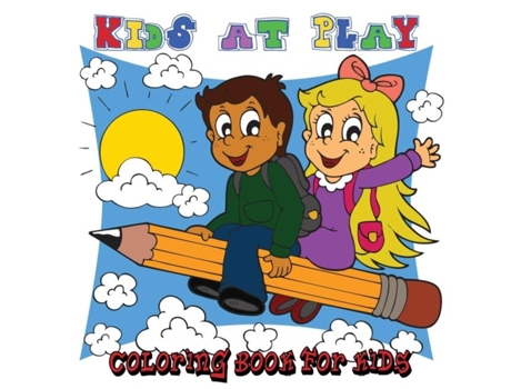 Livro Kids At Play Coloring Book For Kids - 40 Fun Pictures For Children To Color 8.5 X 8.5 Square - 80 Pages De Journal Jungle Publishing (inglês)