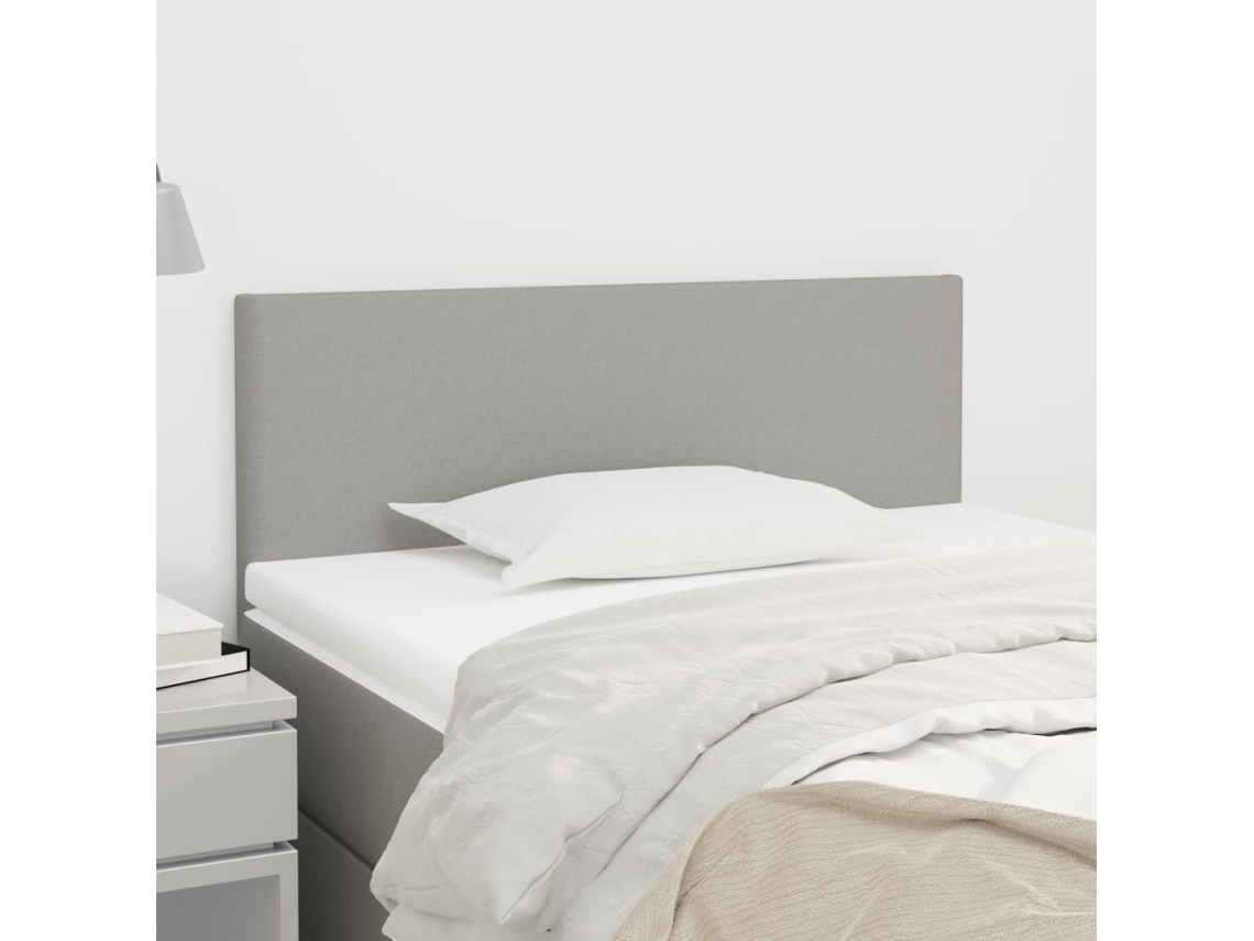 Vidaxl Cabeceira De Cama Tecido 80x5x78/88 Cm Cinzento-claro