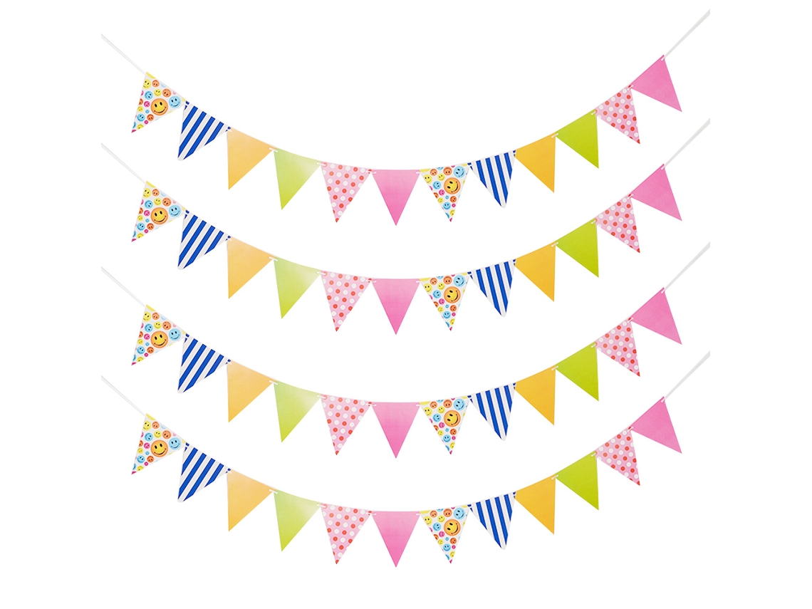 Decoração Festa 4Pcs Bandeira Triangular Papel para Formatura e Casamentos NEVEANCE