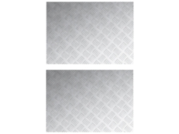 Conjunto 2 Degraus De Escada Vidaxl Prateado Alumínio (70 X 50 Cm)