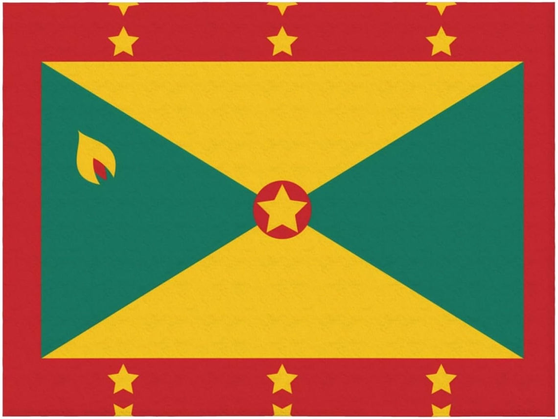 Manta de Flanela Ultramacia Phayah com Estampa da Bandeira Granada Ideal para Sofá Cama Sala Estar Escritório