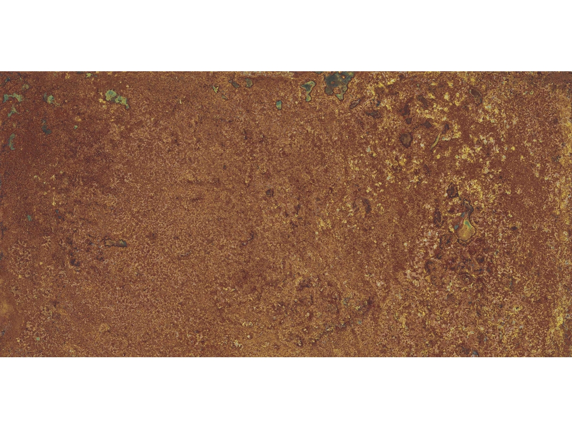 Unidade Laje Porcelânica Efeito Aço Corten / 100x50x2 Cm / Óxido Marrom