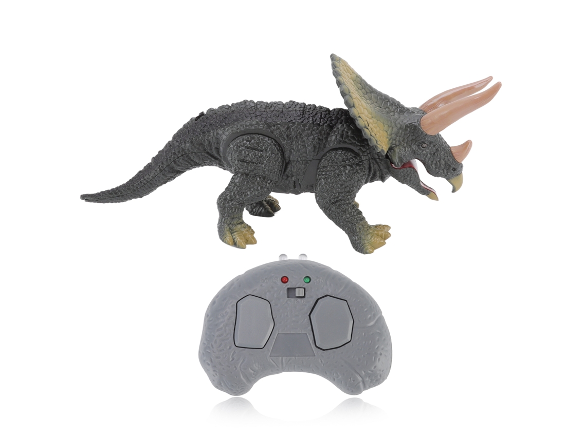 Ats brinquedo de Dinossauro Rc Triceratsops com Controle Remoto, Pernas Andantes, Olhos Brilhantes e Boca Aberta para Meninos e Meninas