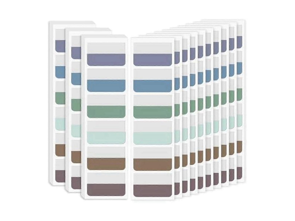 Lurelia Abas Adesivas Guias De Livros Coloridos, Guias De Páginas, 4, 5 X 2, 8 Cm, Guias De Páginas Imprimíveis, Clear
