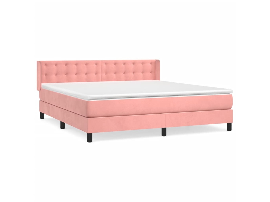 Box Spring Bed, Box Spring Beds Vidaxl Cor-de-rosa Veludo (180 X 200 Cm)